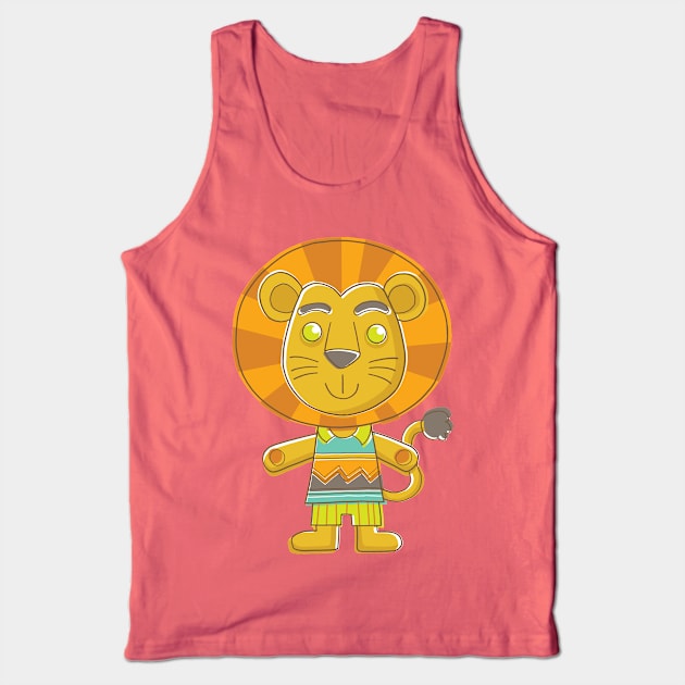 Cute Lion Tank Top by vaughanduck